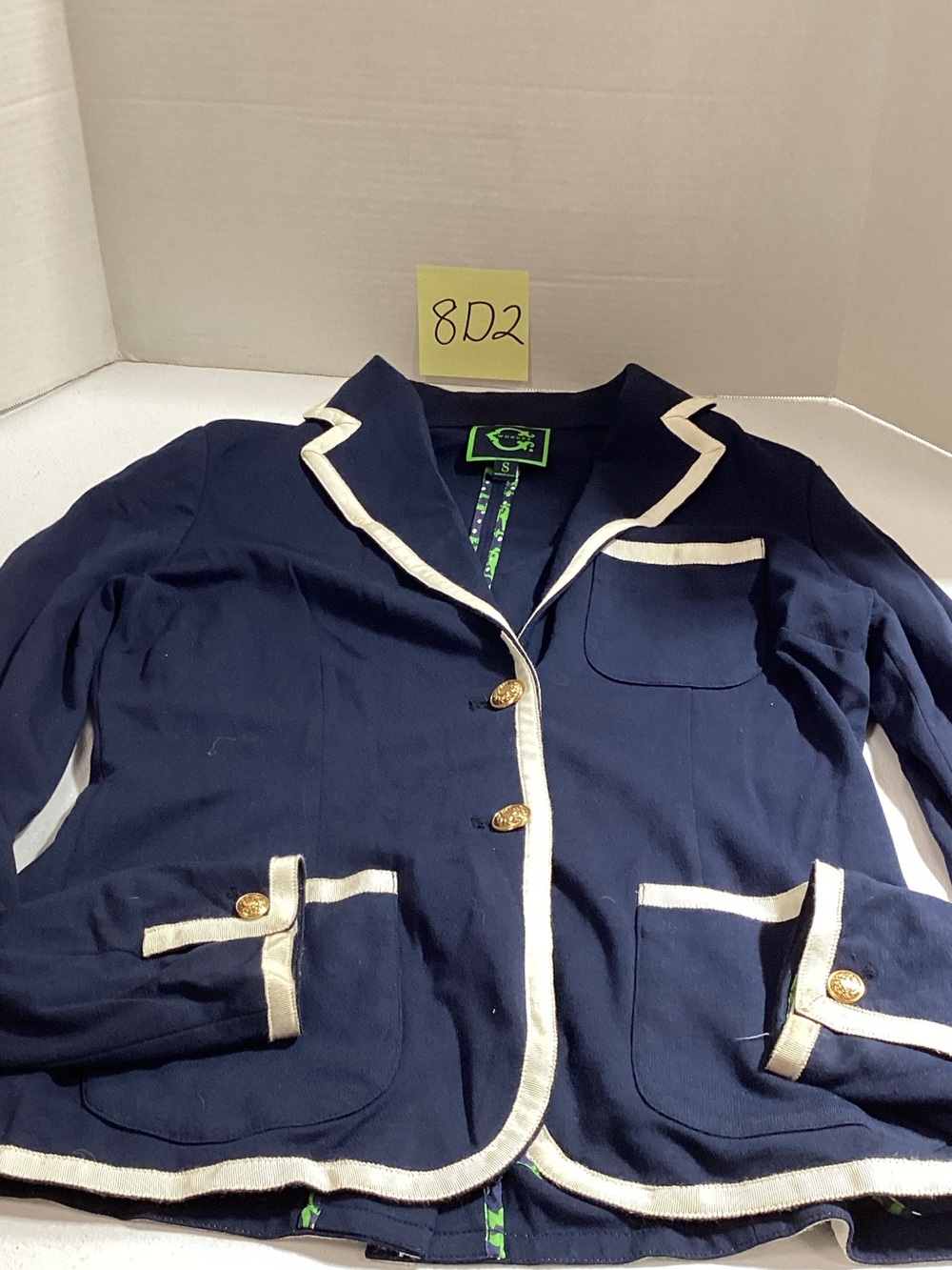 C. Wonder Navy Blazer with Cream Trim & Gold Buttons